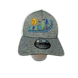 New Era 39Thirty Embroider Cap/Hat Medium-Large Gray‎ & White 4imprint